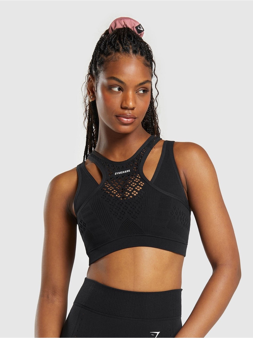Gymshark Warp Knit Gradient Bra XS black XS NWT